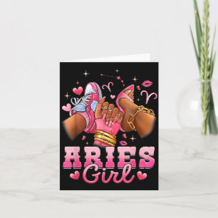Tarjeta Chica Aries Cumpleaños Reina Mujeres Cumpleañera