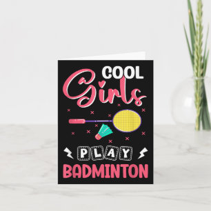 Tarjeta Chica Badminton Shuttle Badminton Lover