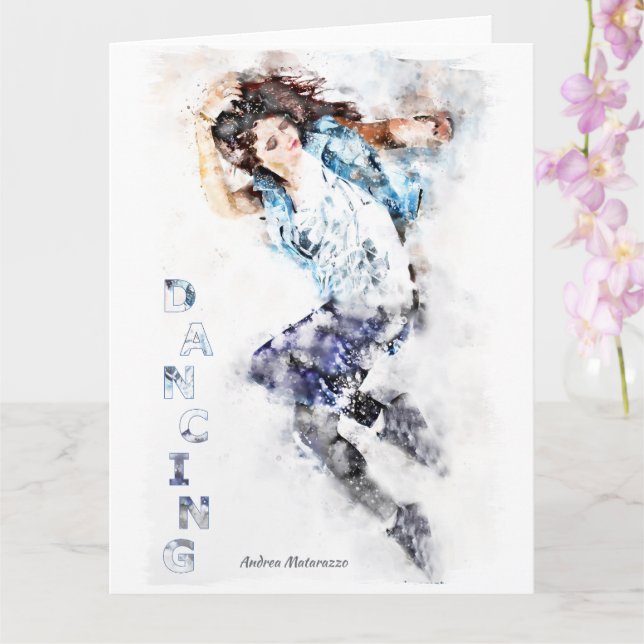 Tarjeta Chica bailarín 2 (Orquídea)