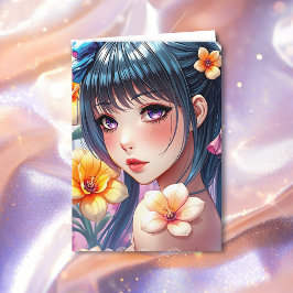 Tarjeta Chica bonito Colorante Página Chica Cumpleaños