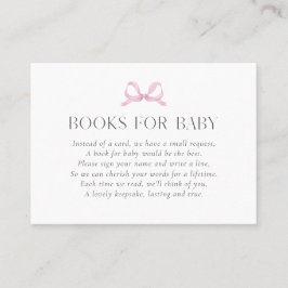 Tarjeta Chica "Books for Baby" de color Rosa Prepp
