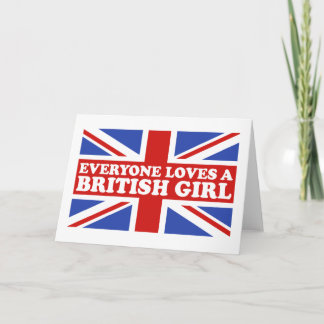 Tarjeta Chica británico