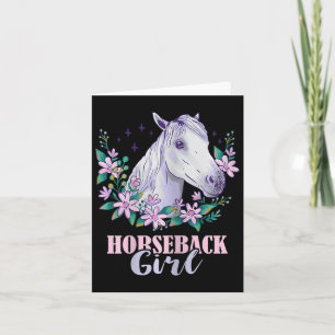 Tarjeta Chica Caballo Caballo Montando Caballo Lover Eques
