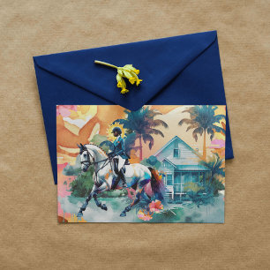 Tarjeta Chica Caballo Ecuestre Caribeño