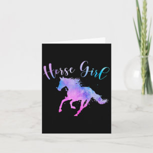 Tarjeta Chica Caballo Funny Horse Lover Jinete Ecuestre Sa