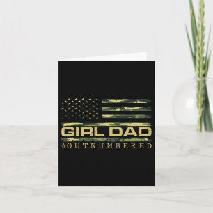 Tarjeta Chica Camo Dad American Bandera De Ee.Uu. Papá De