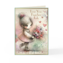 Chica caprichoso Flores Corazón Personalizado Nomb