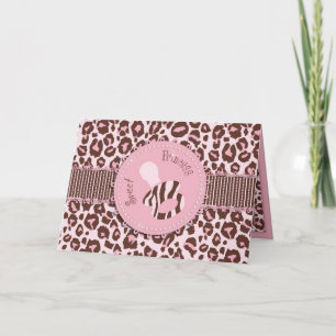 Tarjeta Chica Cheetah Rosa B