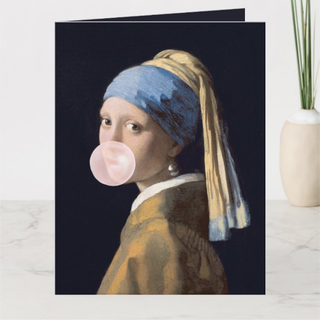Tarjeta Chica con arete de perla (Anverso)