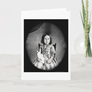 Tarjeta Chica con el Daguerreotype 1844 de la muñeca