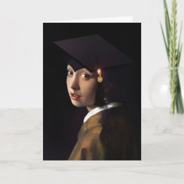 Tarjeta Chica con el Gorra de Graduación