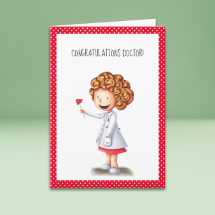 Tarjeta Chica con graduación de Médica de martillo reflex