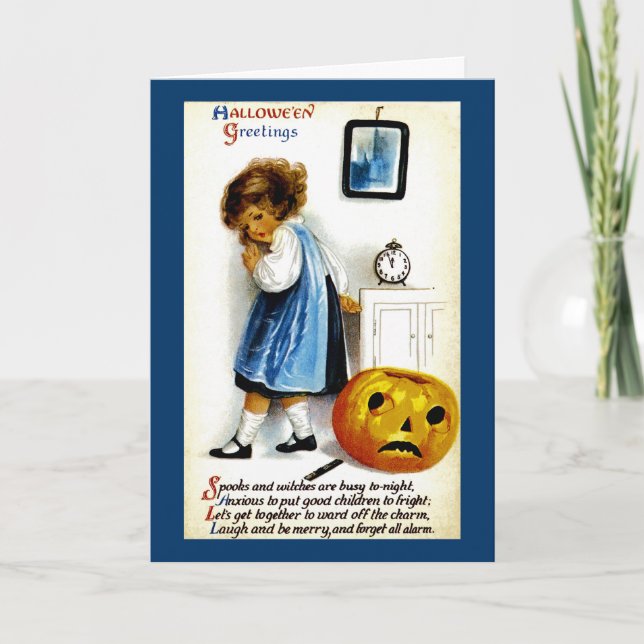 Tarjeta Chica con Jack o' Lantern (Anverso)