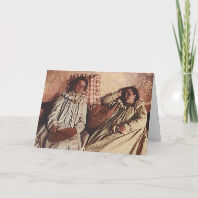 Tarjeta Chica con la fan (Anverso)