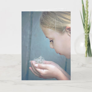 Tarjeta Chica Con Semillas Dandelion Pensando En Ti