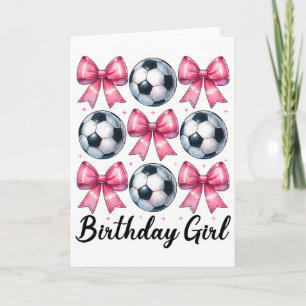 Tarjeta Chica Cumpleaños Chica Fútbol Mamá Fútbol Mamá Ros