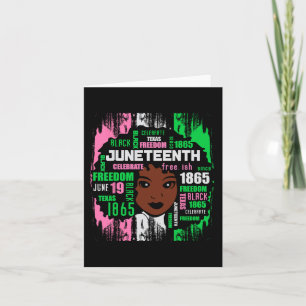 Tarjeta Chica Cute Aka 10 de junio Tee Historia Negra Amér