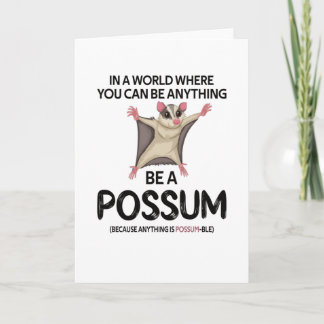 Tarjeta Chica Cute Possum Opossum Lover Possum Whisperer