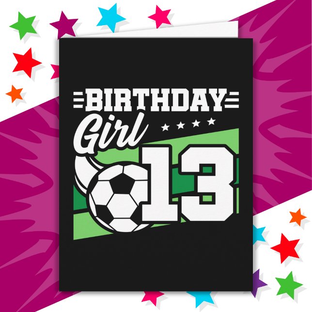 Tarjeta chica de 13 años en el fútbol 13 de cumpleaños (Subido por el creador)