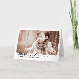 Tarjeta Chica de adopción infantil