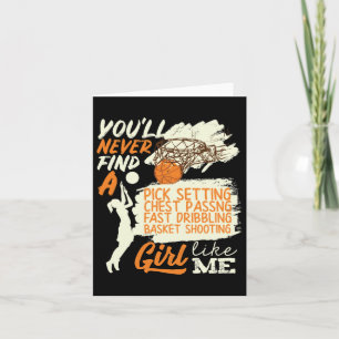 Tarjeta Chica de baloncesto como yo disparando regateando