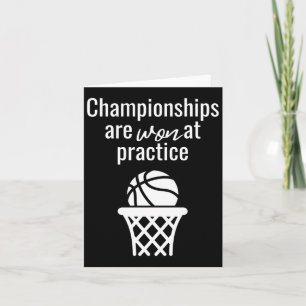 Tarjeta Chica de Baloncesto Frase Motivacional Superior 