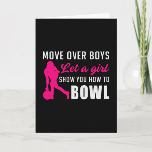 Tarjeta Chica de boliche Princess Queen Bowl Bowler regalo