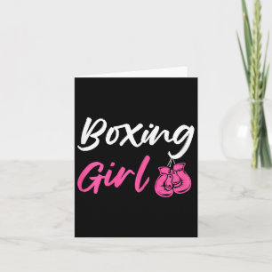 Tarjeta Chica de boxeo Kickboxer Fighter