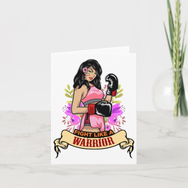 Tarjeta Chica de boxeo Kickboxing Fitn (Anverso)