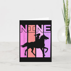 Tarjeta Chica de Caballos 9 Aniversario Caballo de Caballo