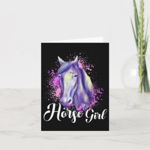 Tarjeta Chica de caballos Caballo montando Pony Horsesnice