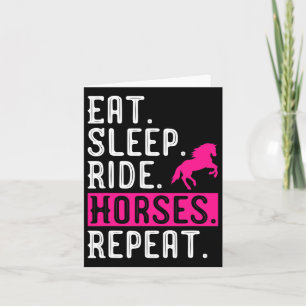 Tarjeta Chica de caballos come el sueño de los caballos re