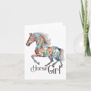 Tarjeta Chica De Caballos - Sólo Un Chica Que Ama Los Caba