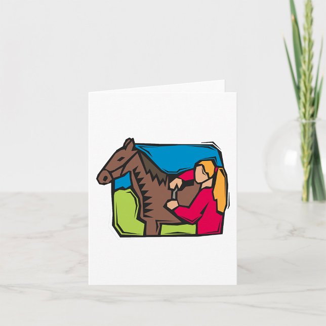 Tarjeta Chica De Caballos Y Granjas (Subido por el creador)