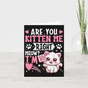 Tarjeta chica de Camisas de Cumpleaños Gato Gato Gatito Ga
