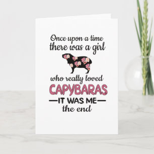 Tarjeta Chica de Capibara Rodent Carpincho Capybara Lover