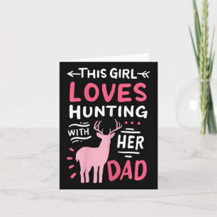 Tarjeta Chica de caza con su papá Día del Padre