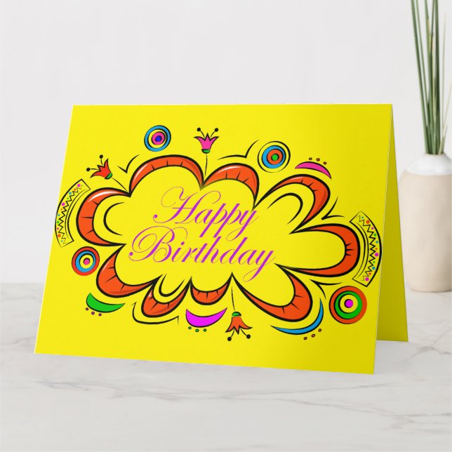 Tarjeta Chica de cumpleaños (Anverso)