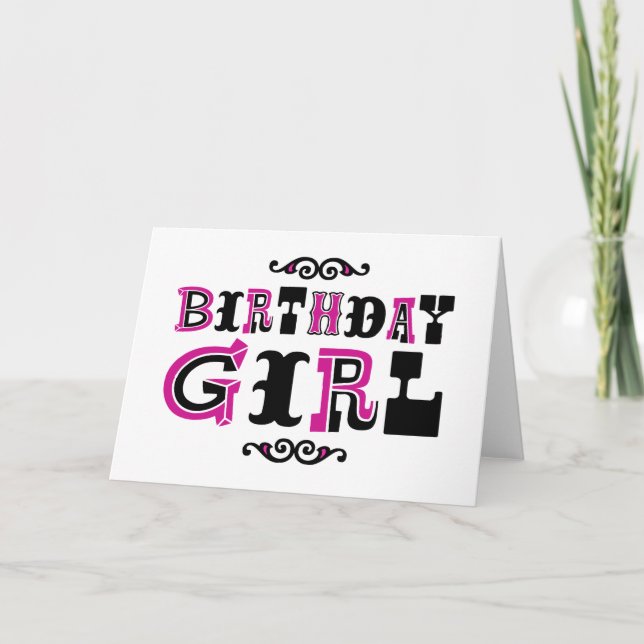 Tarjeta Chica de cumpleaños (Anverso)