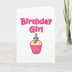 Tarjeta Chica de cumpleaños 7