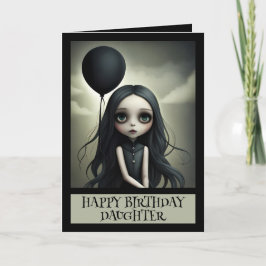 Tarjeta Chica de cumpleaños con globo personalizable