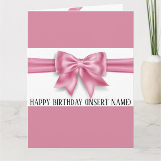 Tarjeta Chica de cumpleaños de banda ancha lujoso y gran a