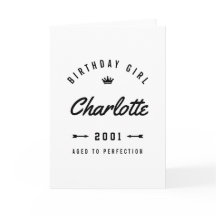 Chica De Cumpleaños De Edad A Perfección Nostálgic