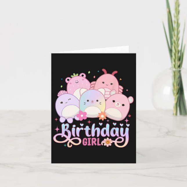 Tarjeta Chica de cumpleaños  Squish Squad Mallow Chicas ab (Anverso)