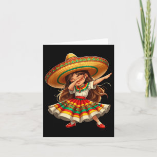 Tarjeta Chica de Dabbing mexicano Sombrero Cinco de Mayo