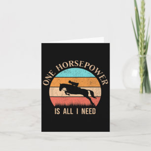 Tarjeta Chica de equitación retro Funny Horse Rider Vint
