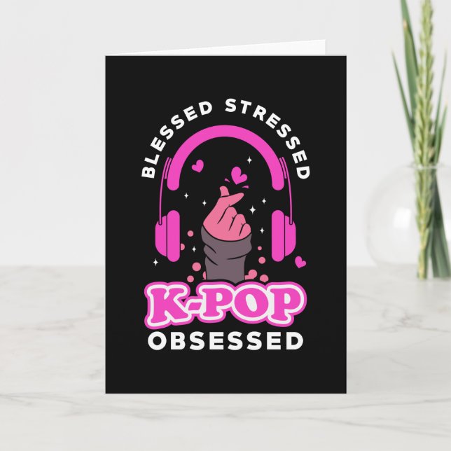 Tarjeta Chica de fans de K-pop de Kpop (Anverso)