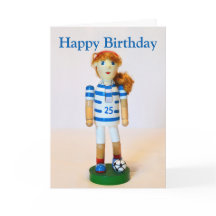 Chica de fútbol Nutcracker Feliz cumpleaños
