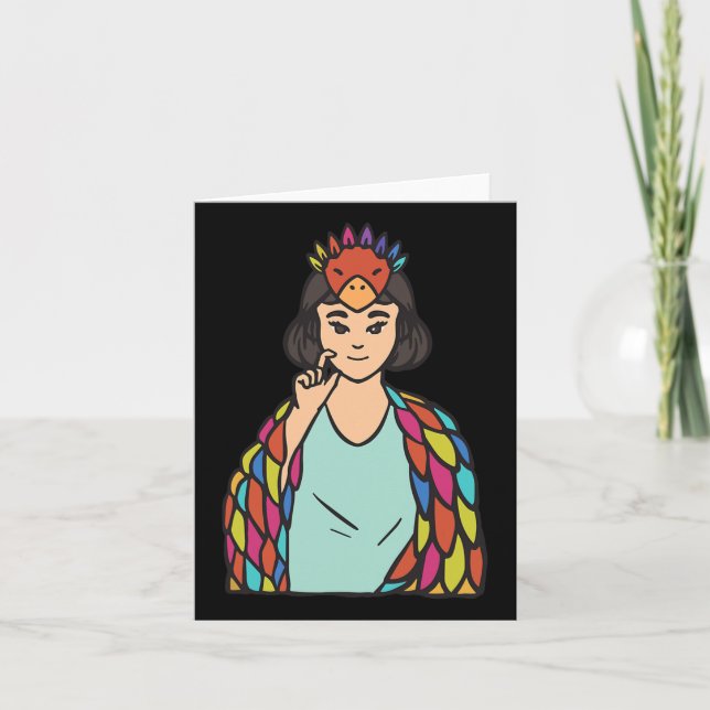 Tarjeta Chica de gesto de mano Asl Conciencia de pérdida a (Anverso)