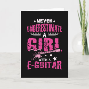 Tarjeta Chica de guitarra eléctrica